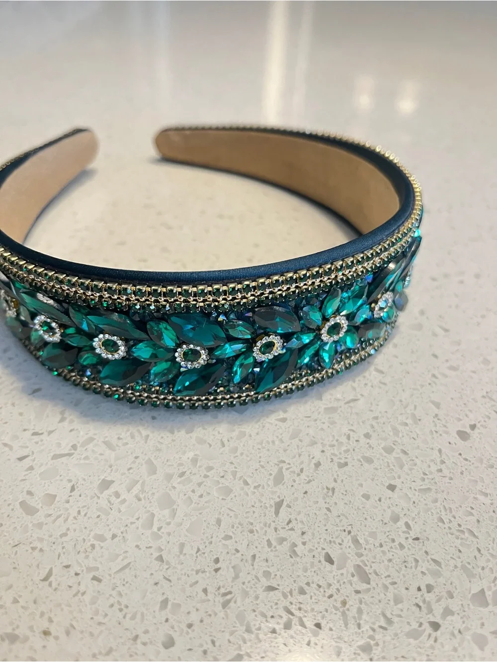 Embellished green‎ Crystal Headband